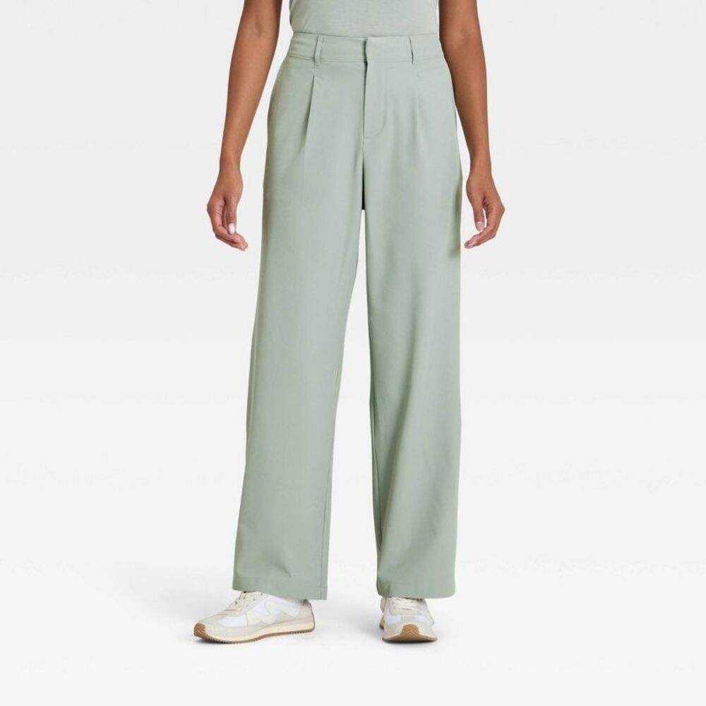 Women's Woven High-Rise Trouser Pants - All In Motion Green XXL